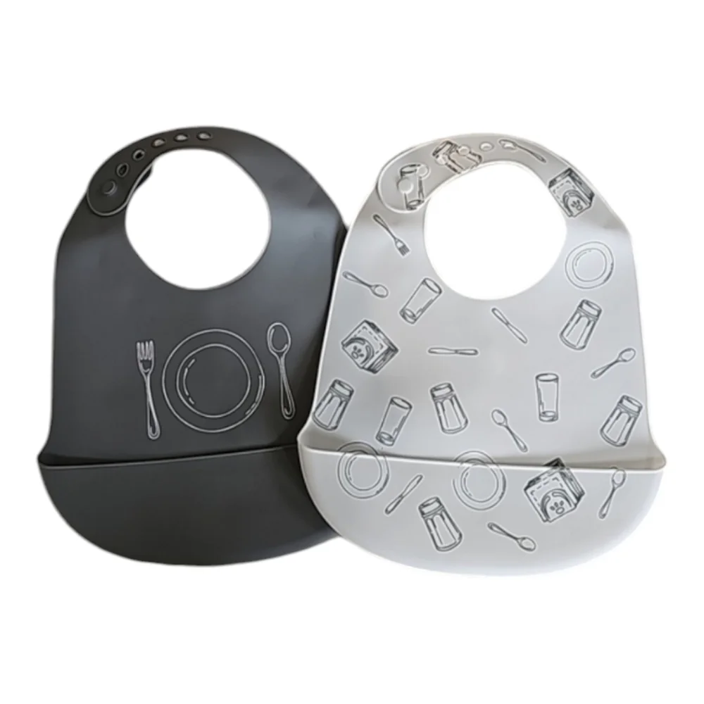 Lila & Jack 2-Pack Silicone Baby Bibs NWT Waterproof Feeding